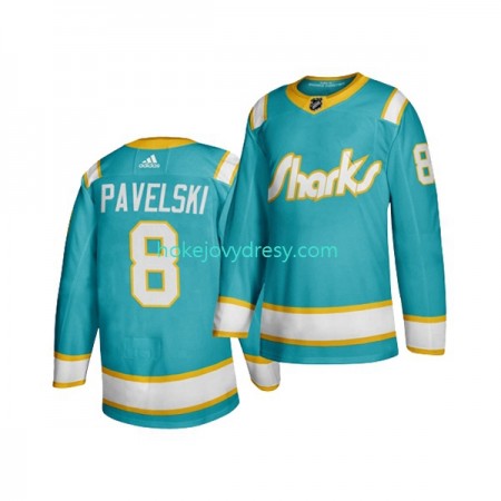 Pánské Hokejový Dres San Jose Sharks JOE PAVELSKI 8 Adidas Throwback Modrý Authentic
